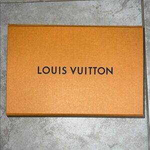 Louis Vuitton Orange Accessory Box with Iconic Branding